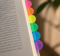 Markierpunkte als farbige Seitenreiter am Buchrand