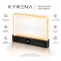 Kyrena Leselicht in Schwarz – 3 Lichtfarben, dimmbar, Timer bis 99 Minuten, augenschonend