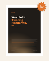 E-Book Heft 2 – Was bleibt. Zwanzig Handgriffe. Extra dazu, liegt dem Leseset bei