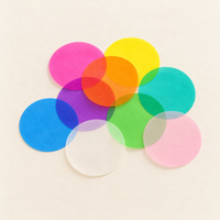 Lose Markierpunkte in acht Farben und transparent, durchsichtige Folie